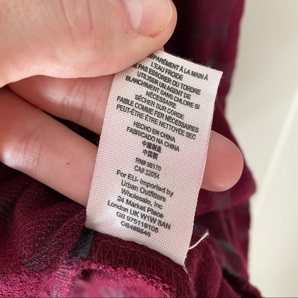 Free People Baby-Blues Paid Tunic Red Sz XS - Picture 8 of 13